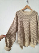 Vintage Textured Cotton Sweater (L)