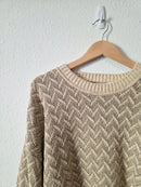 Vintage Textured Cotton Sweater (L)