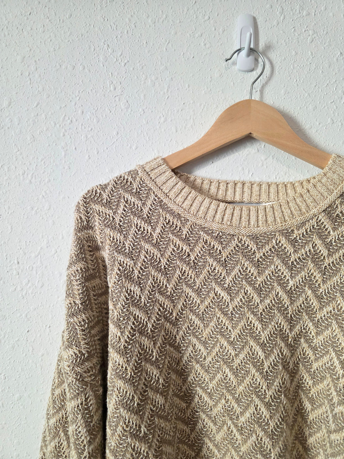 Vintage Textured Cotton Sweater (L)