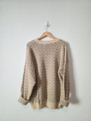 Vintage Textured Cotton Sweater (L)