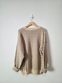 Vintage Textured Cotton Sweater (L)
