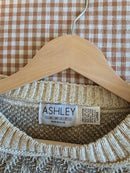 Vintage Textured Cotton Sweater (L)