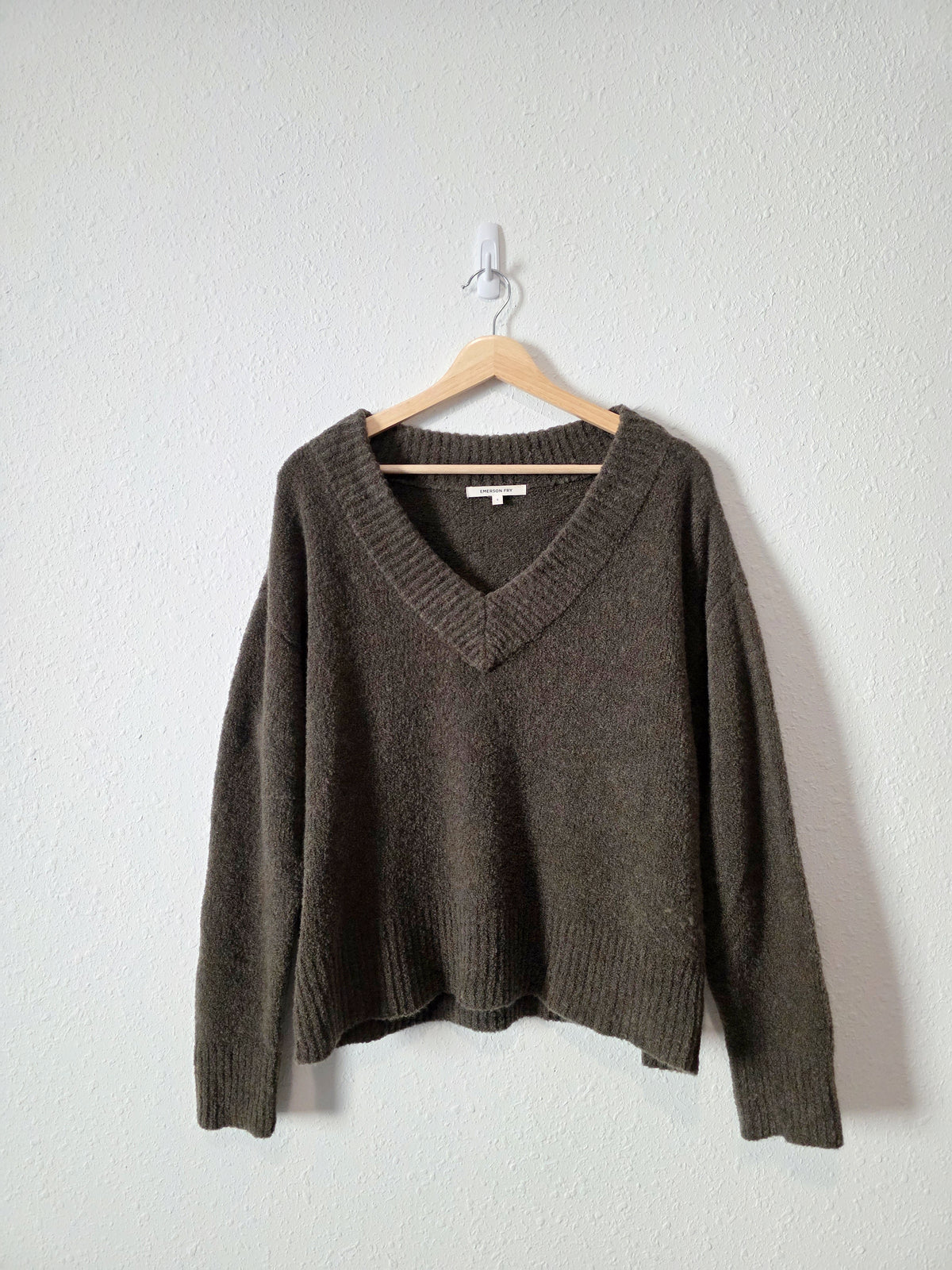 Emerson Fry Wool Blend V Neck Sweater (S)