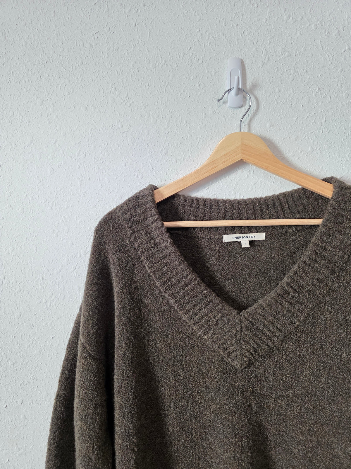 Emerson Fry Wool Blend V Neck Sweater (S)