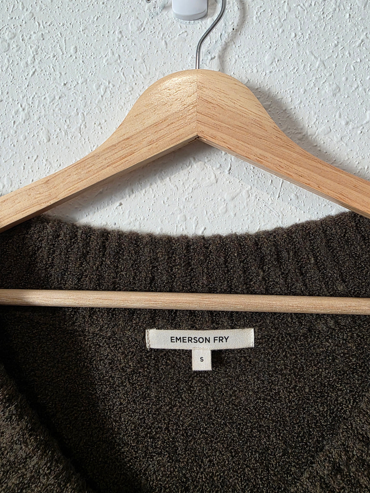 Emerson Fry Wool Blend V Neck Sweater (S)
