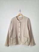 Vintage Waffle Button Up Jacket (XL)