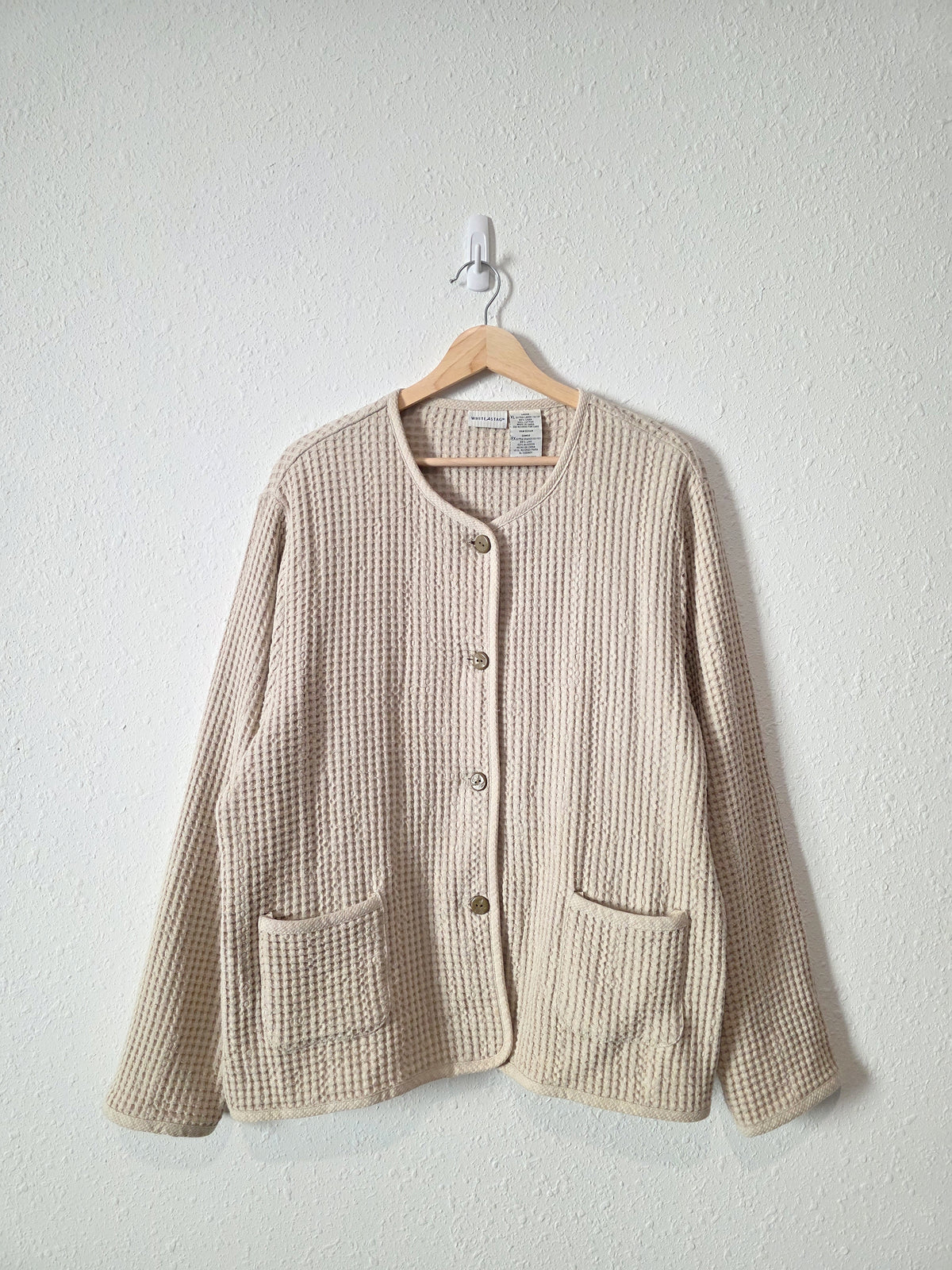 Vintage Waffle Button Up Jacket (XL)