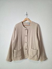 Vintage Waffle Button Up Jacket (XL)