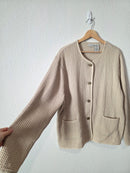 Vintage Waffle Button Up Jacket (XL)