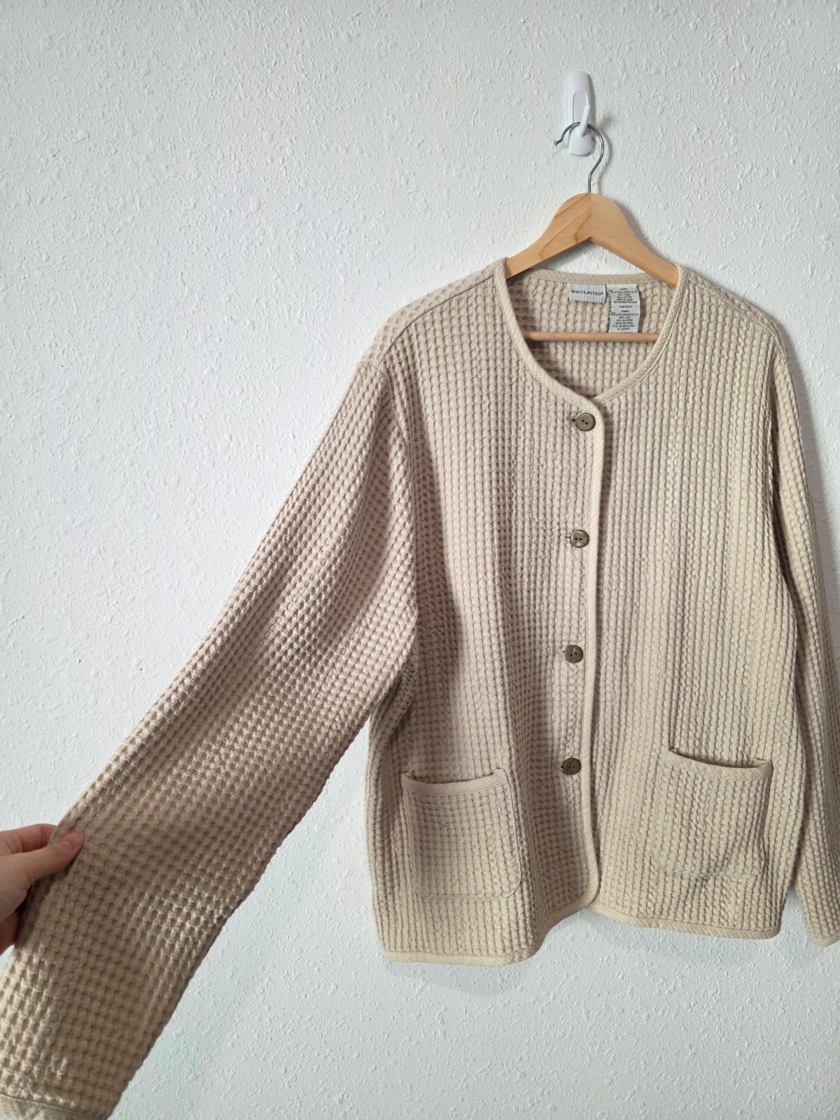 Vintage Waffle Button Up Jacket (XL)