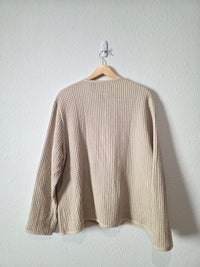 Vintage Waffle Button Up Jacket (XL)
