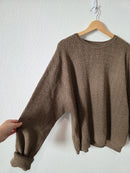 Vintage Cable Knit Merino Wool Sweater (L)