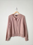 Quince Cashmere Henley Sweater (L)