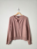 Quince Cashmere Henley Sweater (L)