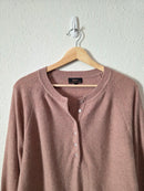 Quince Cashmere Henley Sweater (L)