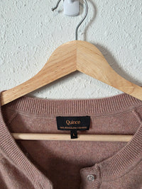 Quince Cashmere Henley Sweater (L)
