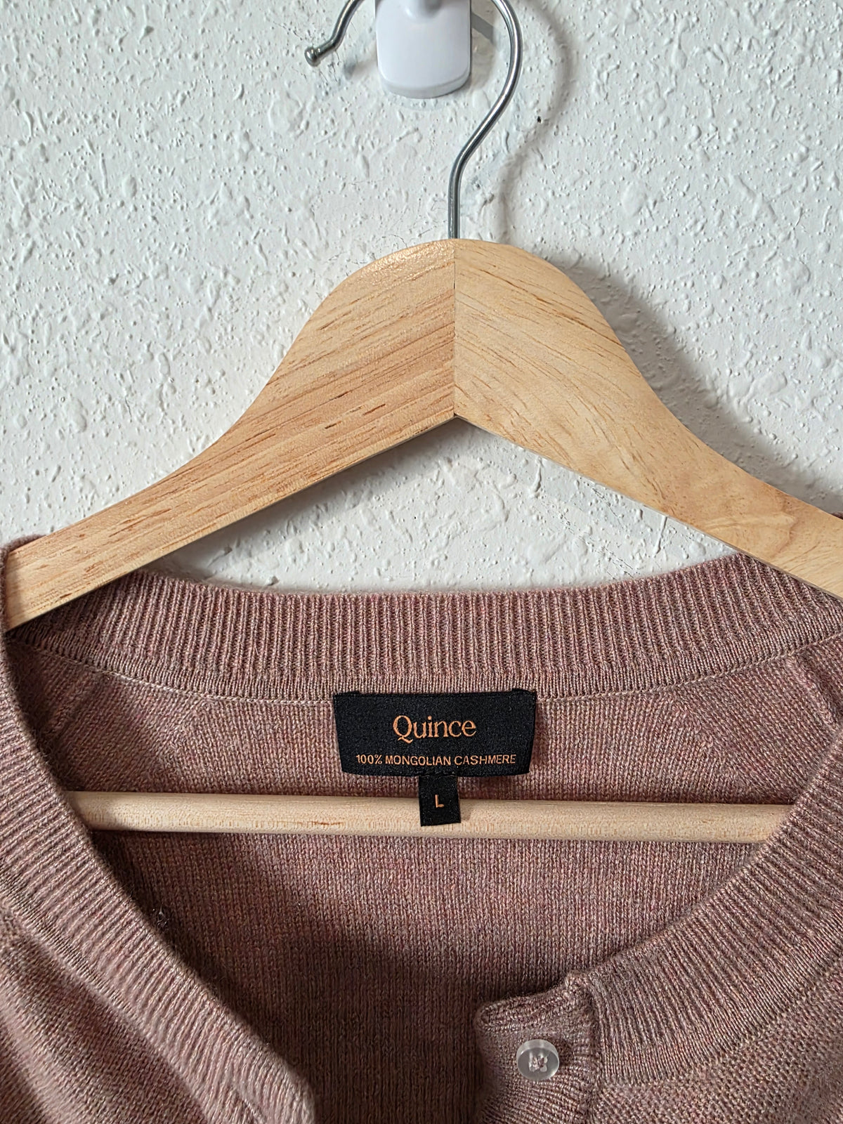 Quince Cashmere Henley Sweater (L)