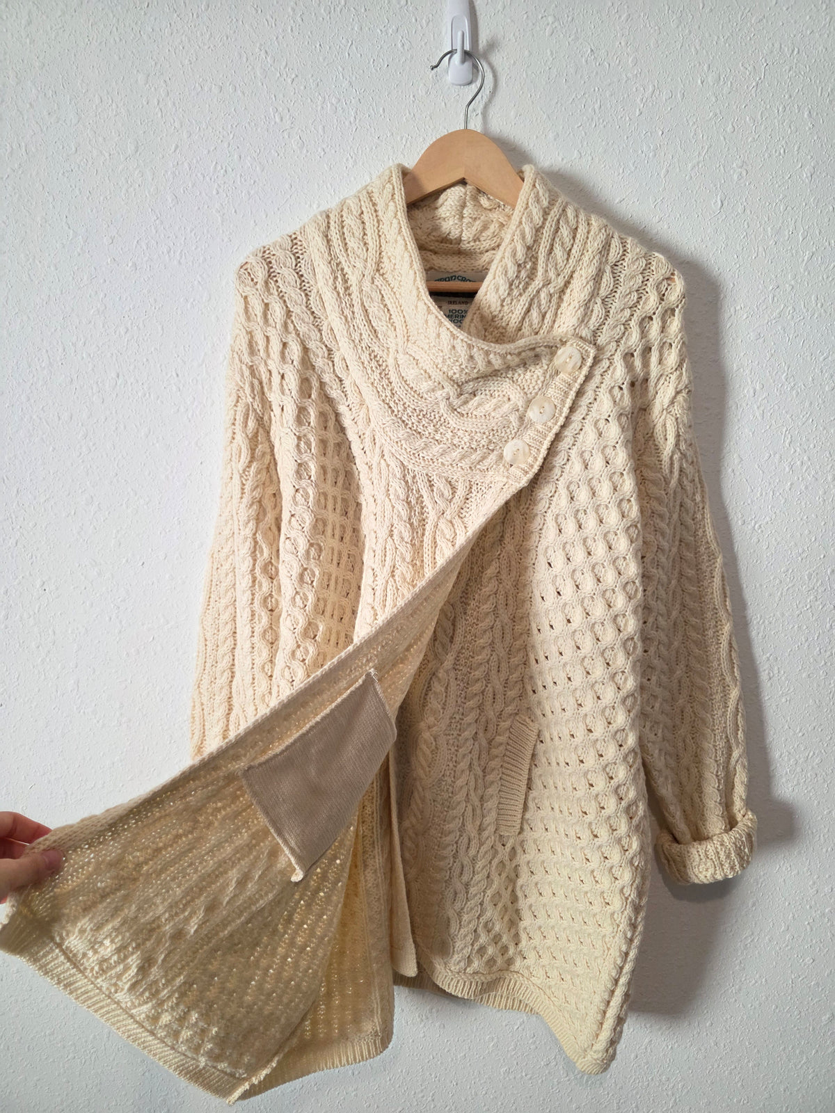 Vintage Arancrafts Cable Knit Sweater (XXL)