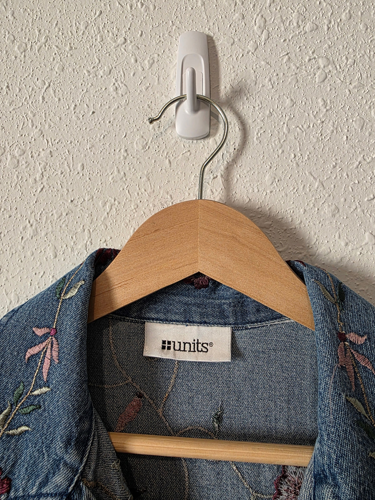 Vintage Floral Denim Jacket (S)