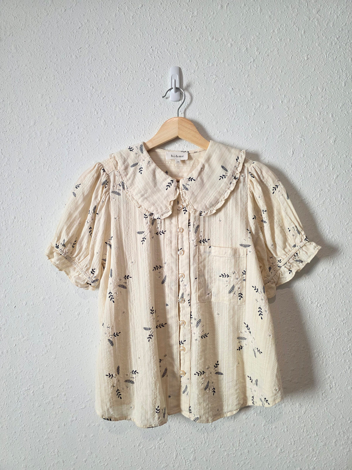 Bohme Floral Collared Blouse (M)