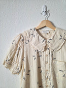 Bohme Floral Collared Blouse (M)