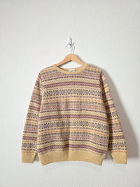 Vintage Fairisle Wool Silk Sweater (L)