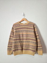 Vintage Fairisle Wool Silk Sweater (L)