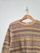 Vintage Fairisle Wool Silk Sweater (L)