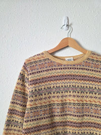 Vintage Fairisle Wool Silk Sweater (L)
