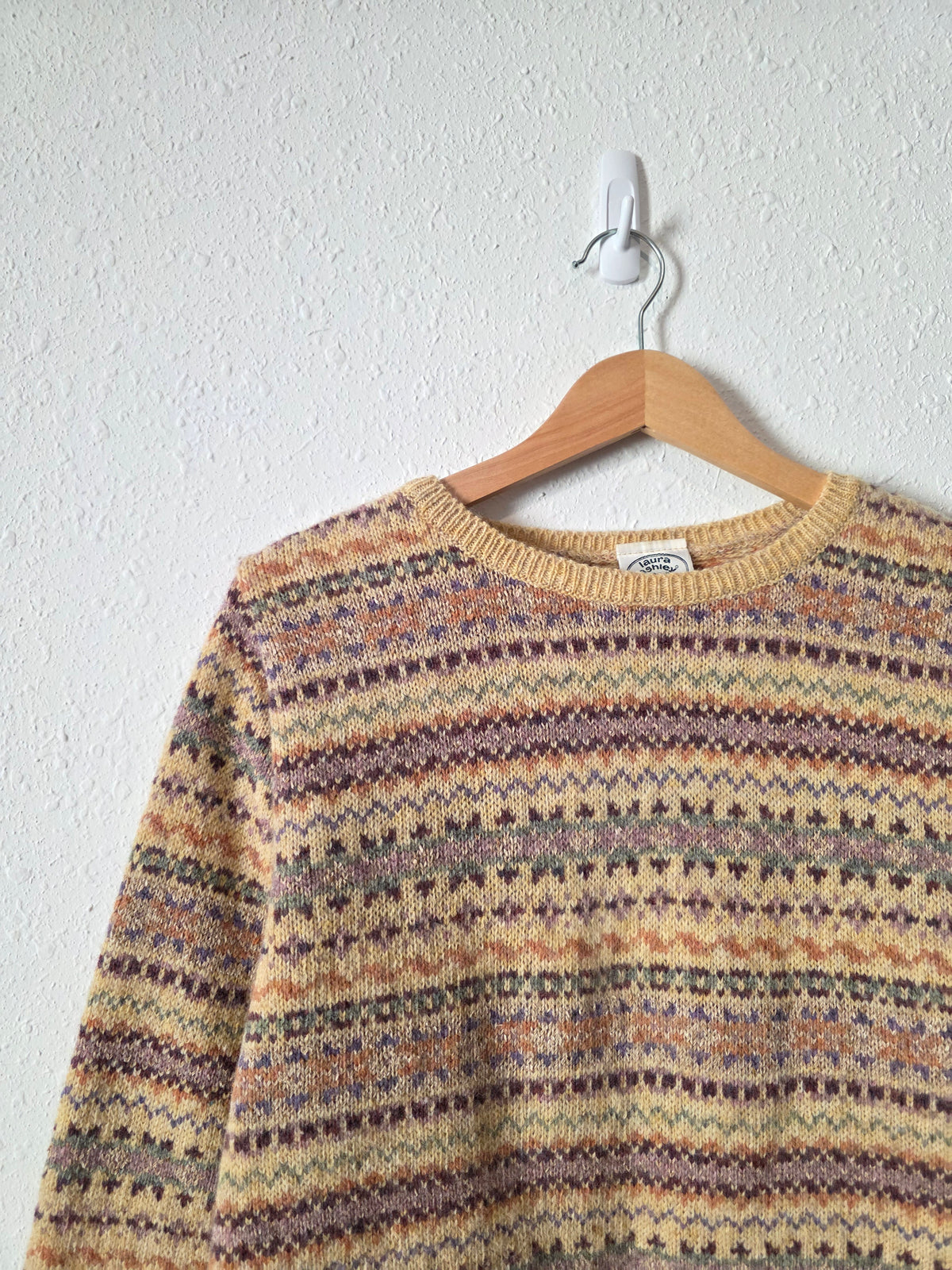 Vintage Fairisle Wool Silk Sweater (L)
