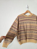 Vintage Fairisle Wool Silk Sweater (L)