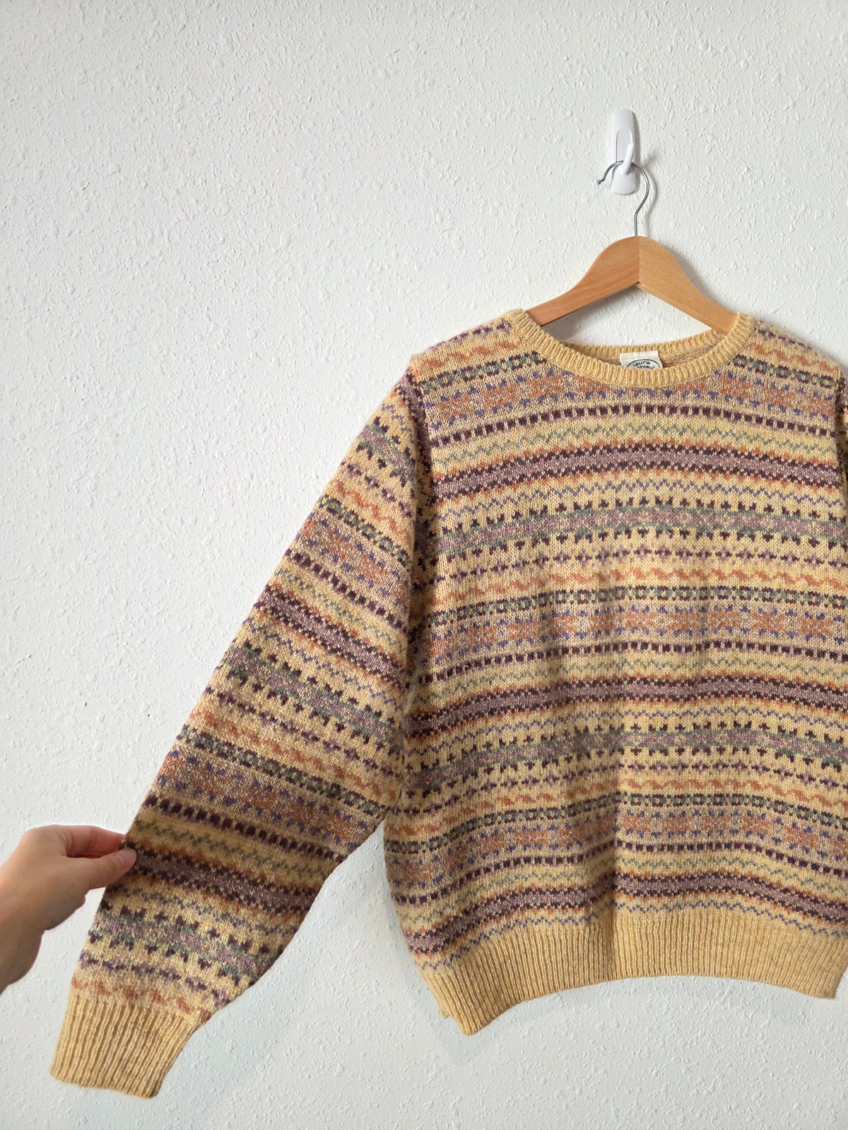 Vintage Fairisle Wool Silk Sweater (L)