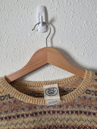 Vintage Fairisle Wool Silk Sweater (L)