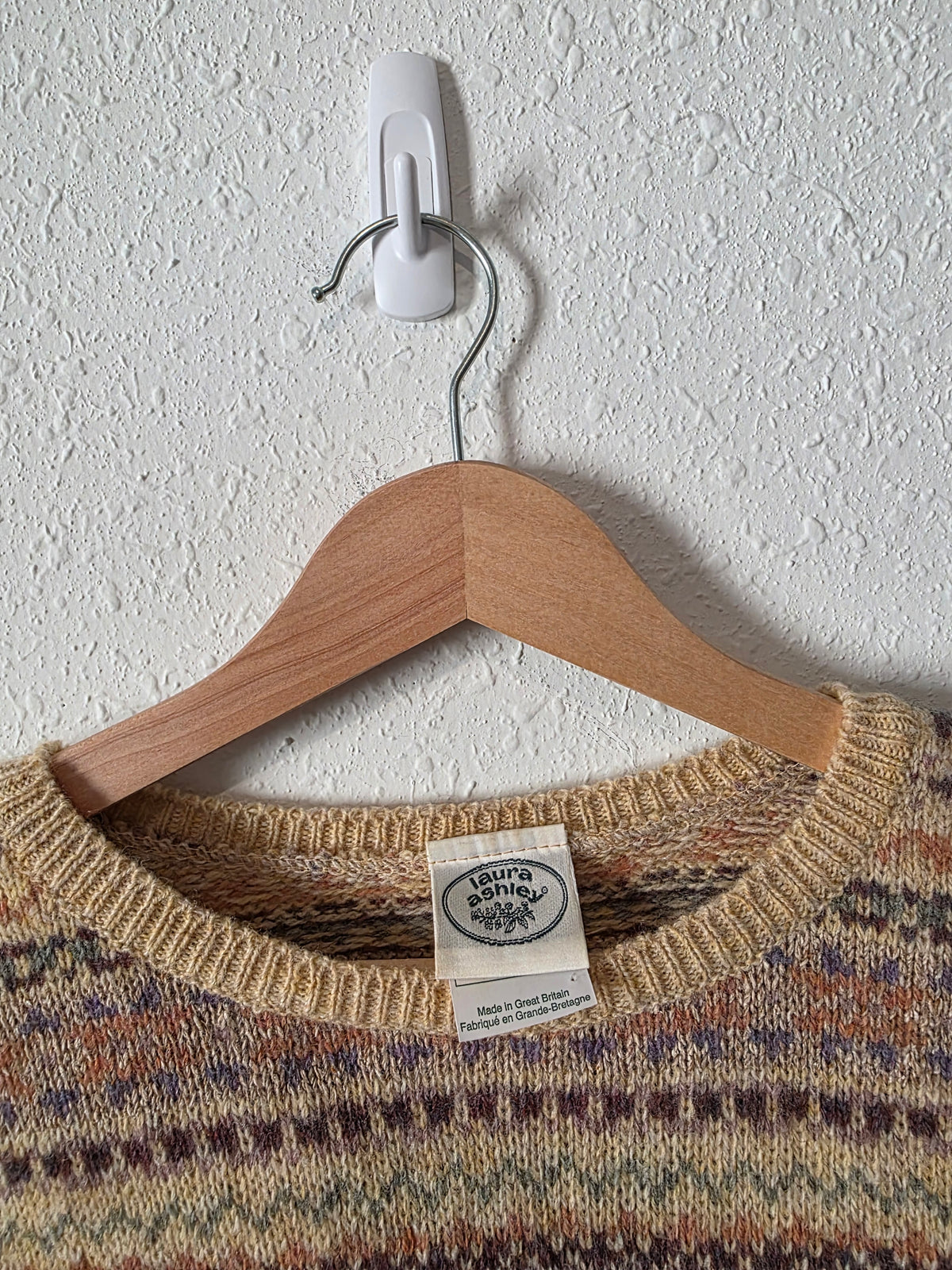 Vintage Fairisle Wool Silk Sweater (L)