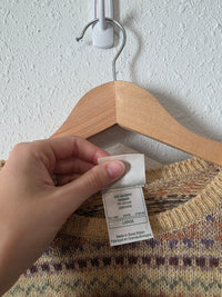 Vintage Fairisle Wool Silk Sweater (L)
