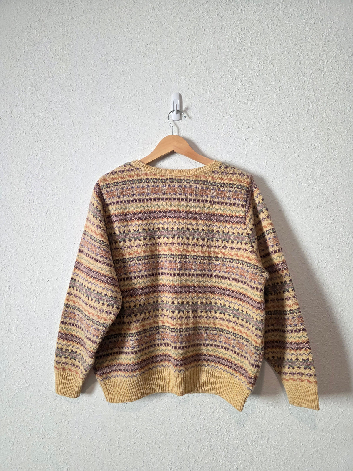 Vintage Fairisle Wool Silk Sweater (L)