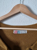 Free People Mustard Waffle Sweater (M)