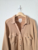 Aerie Camel Waffle Shirt Jacket (M)