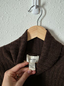 Vintage Brown Cashmere Turtleneck Sweater (L)
