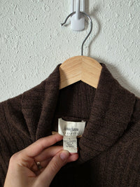 Vintage Brown Cashmere Turtleneck Sweater (L)