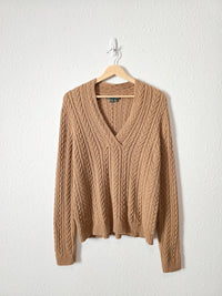 Vintage Ralph Lauren Cable Knit Sweater (M)
