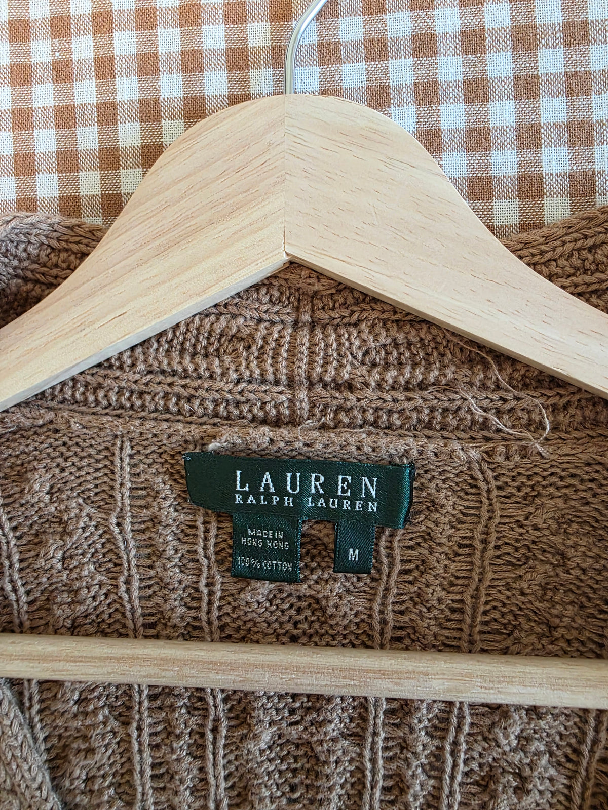 Vintage Ralph Lauren Cable Knit Sweater (M)
