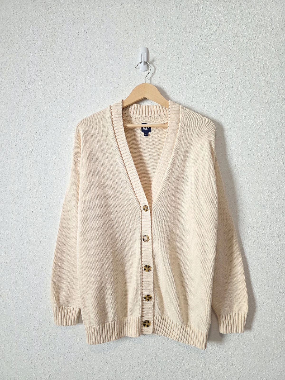Gap Cream Cotton Cardigan Sweater (S)