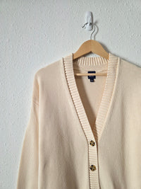 Gap Cream Cotton Cardigan Sweater (S)