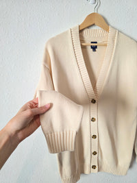Gap Cream Cotton Cardigan Sweater (S)