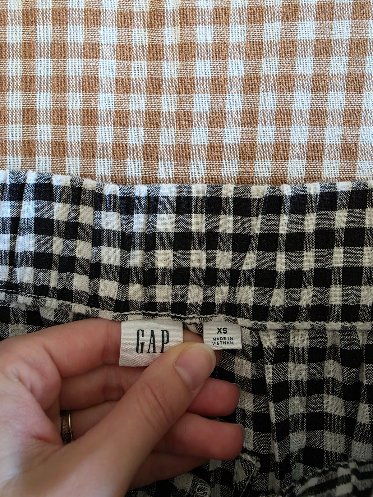 Gap Gingham Wide Leg Pants (XS)