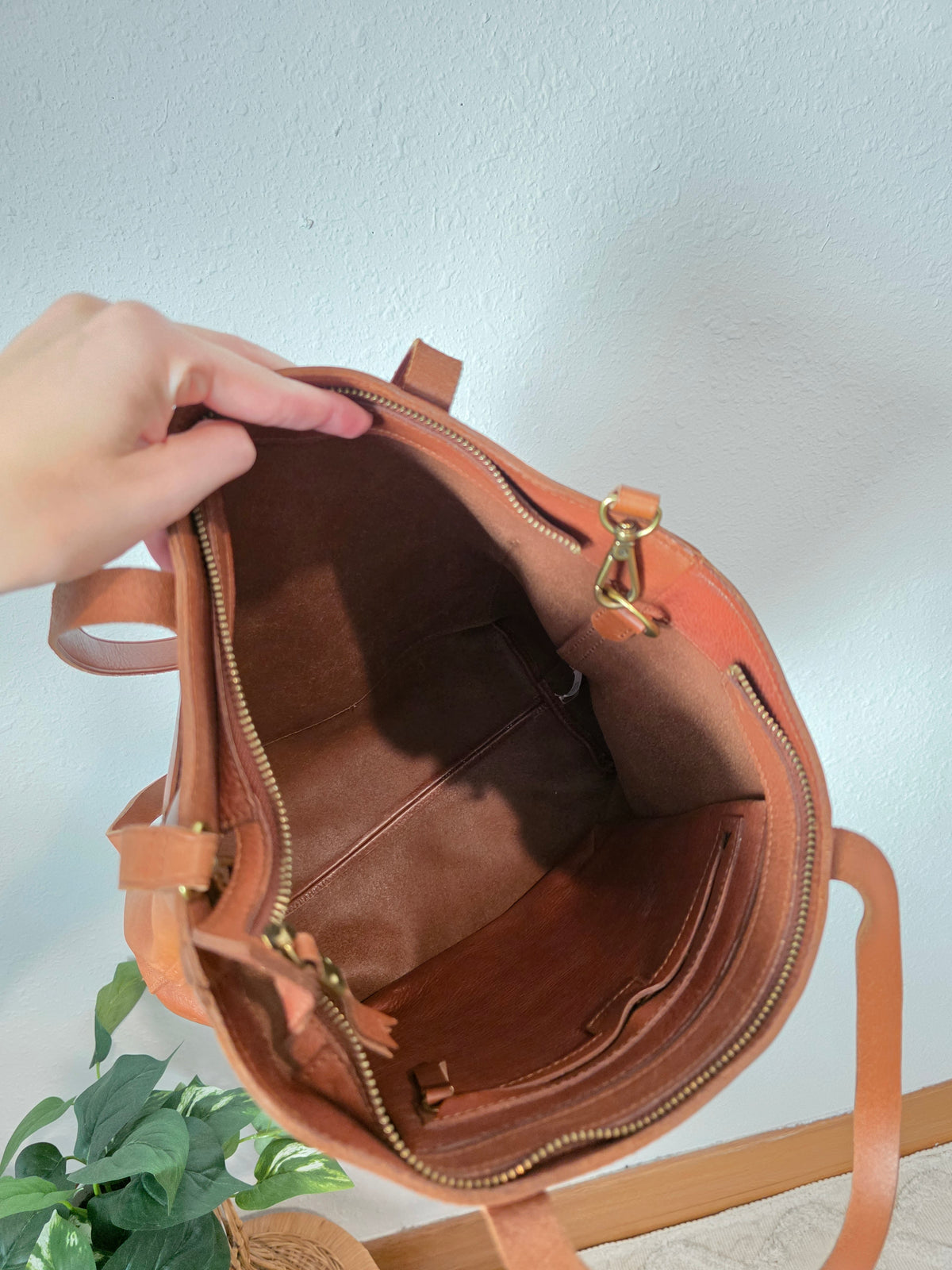 Madewell Brown Leather Tote Bag
