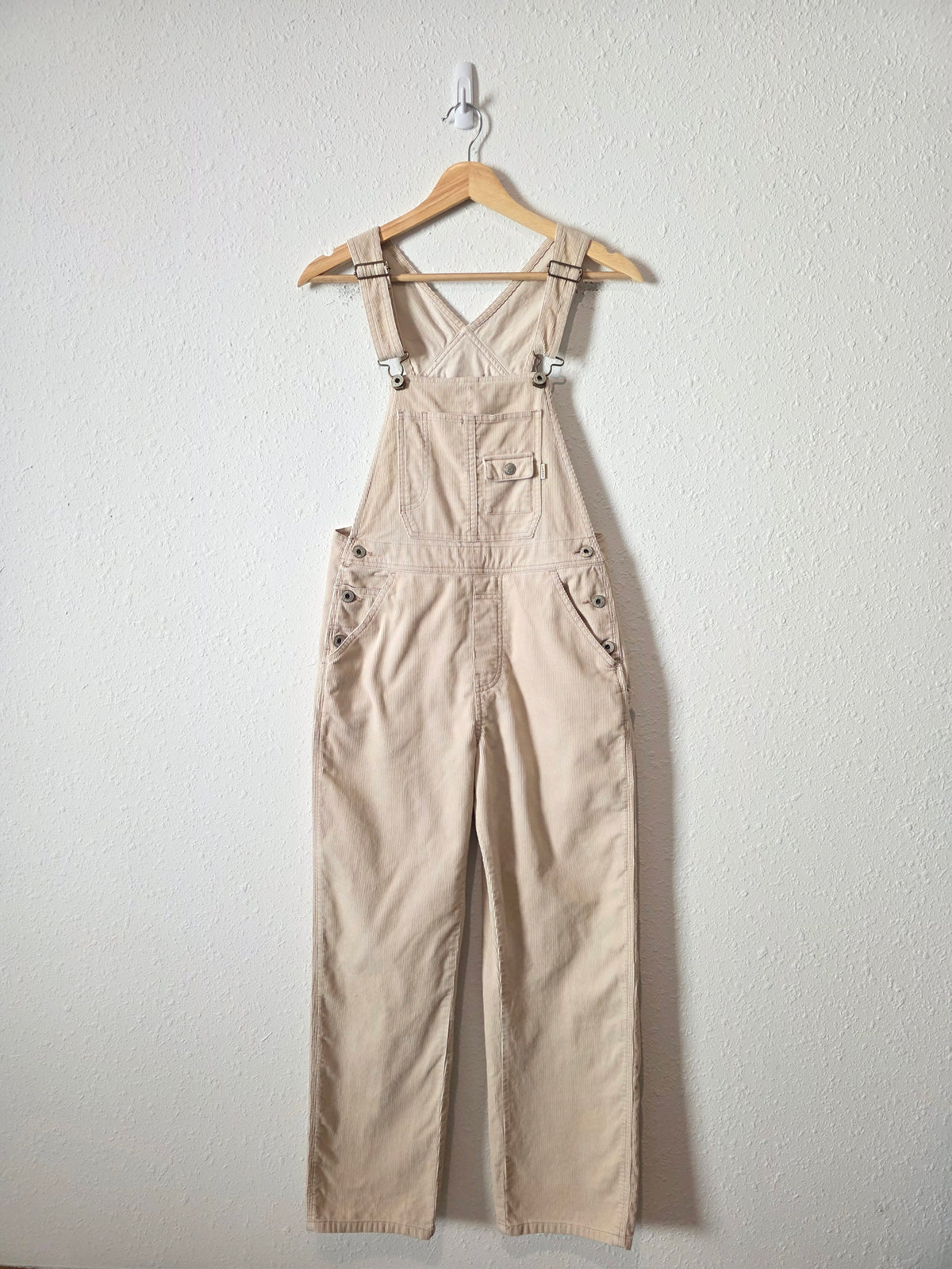 Vintage Old Navy Cream Corduroy Overalls (XS)