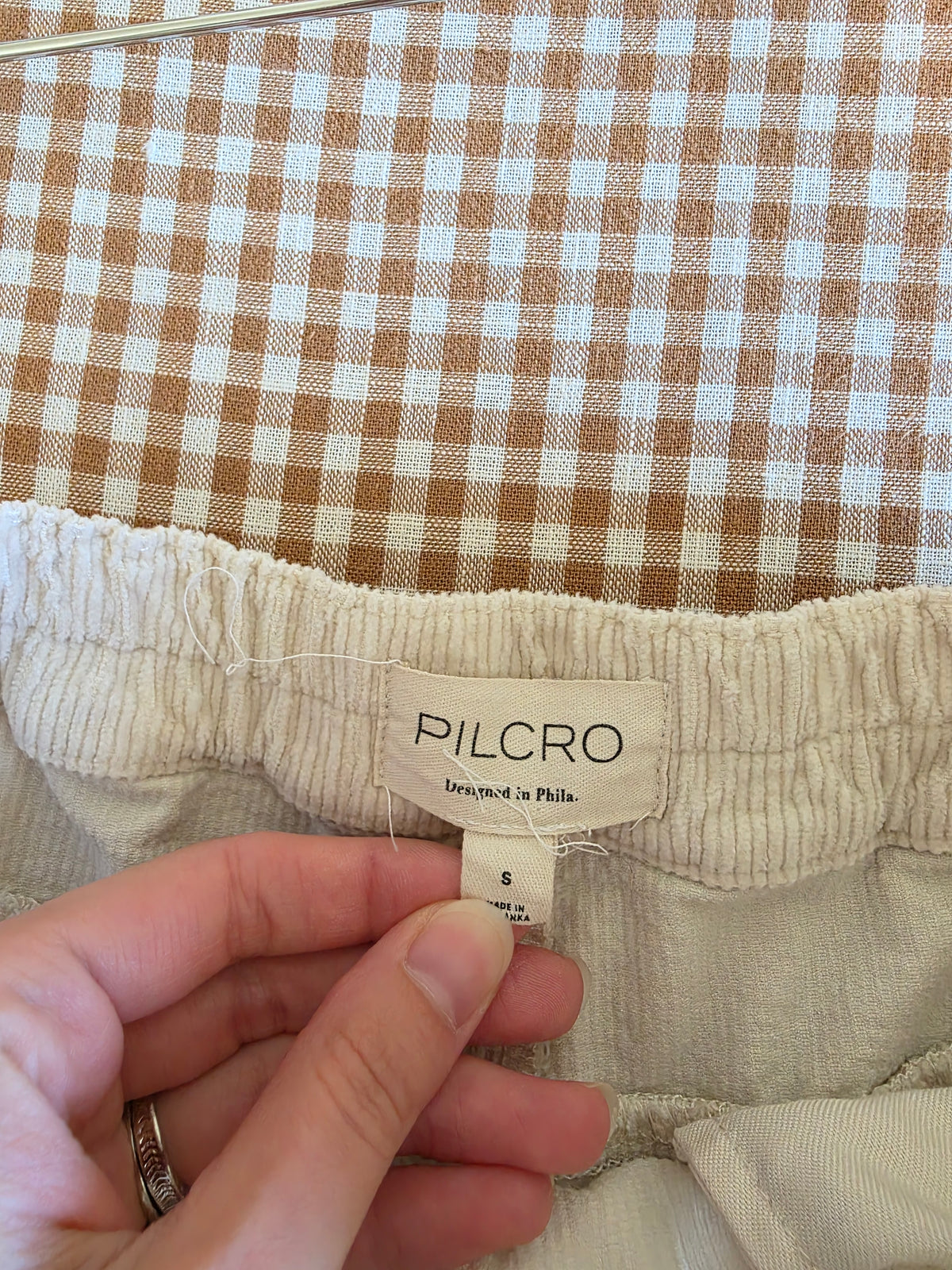 Pilcro Pull On Corduroy Barrel Pants (S)