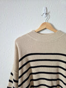 Striped Boxy Knit Sweater (L)